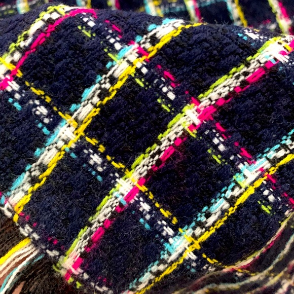 Women’s Tweed Multi Color Asymmetrical Skirt ~ Mini Skirt - Picture 3 of 4